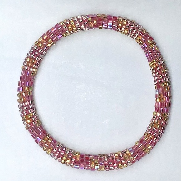 LILY AND LAURA Jewelry - Slip-on Bracelet Crocheted with Glass Seed Beads